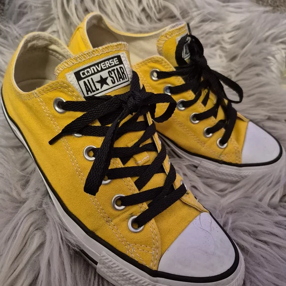 Converse All Star Yellow Canvas Sneakers - Picture 1 of 3